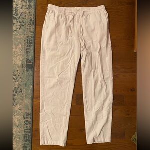 Men's White Casual Linen Pants